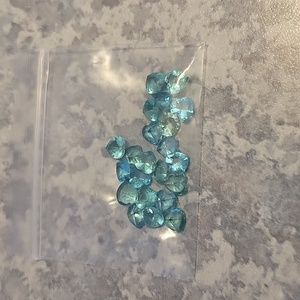 #B Floating Locket Charms Heart Crystal's/Rhinestone  💙